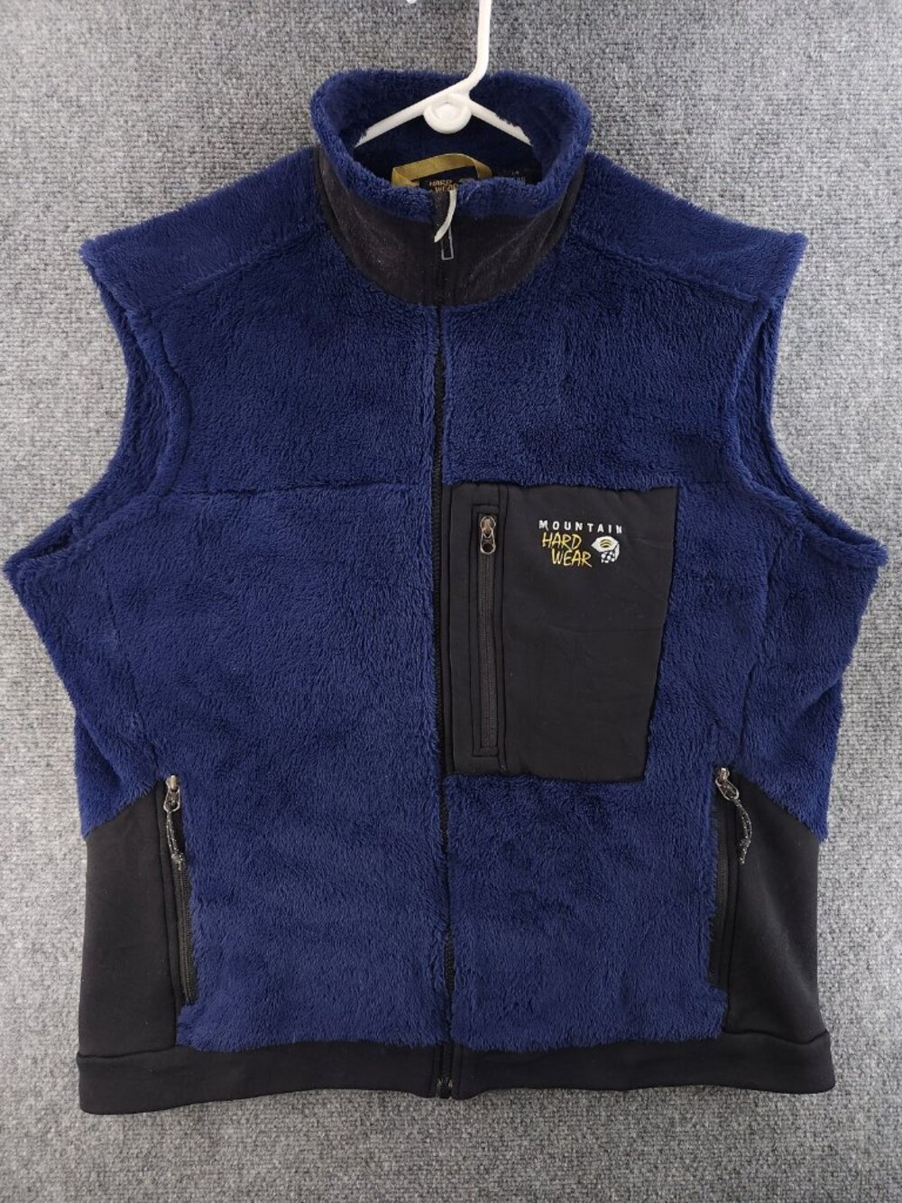 Mountain Hardwear Full Zip Vest POLARTEC Thermal Pro Blue Jacket Fleece Large